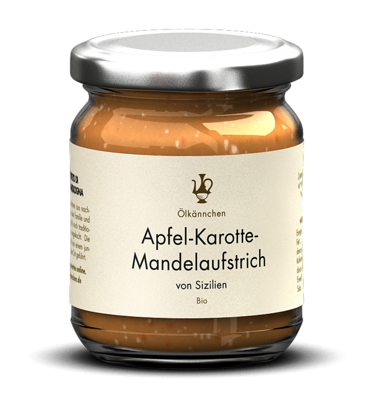 Apfel-Karotte-Mandelaufstrich von Sizilien, ohne Zuckerzusatz , 190g ...
