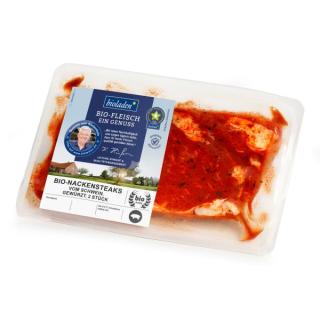 b*Nackensteak vom Schwein gewürzt 2Stück