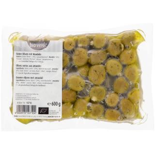 -GV-  2x600g   Grüne Oliven mit Mandeln