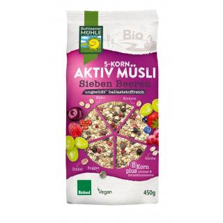 5 Korn Aktiv Müsli Sieben Beeren, 450g