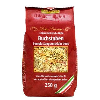 Buchstaben Suppennudeln Semola bunt , 250g