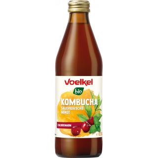 Kombucha Sauerkirsche Minze, 0,33l  Voelkel