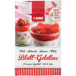 Blatt Gelatine , 6 Blatt
