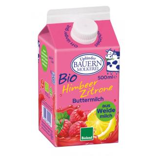 Fruchtbuttermilch Himbeer-Zitrone, 500ml