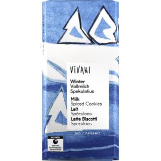 Winterschokolade Vivani, Vollmilch + Spekulatius,  100g