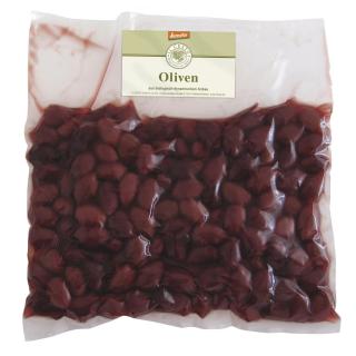-GV-  1kg   Demeter Kalamata Oliven natur, mit Stein