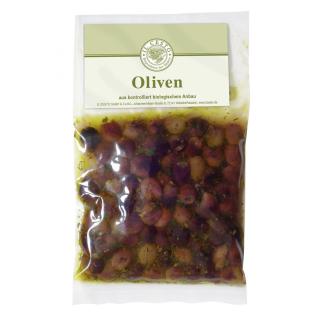 Ital. Leccino-Oliven ohne Stein mariniert