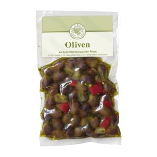 Ital. Leccino Oliven oh. Stein pikant mariniert , 175g