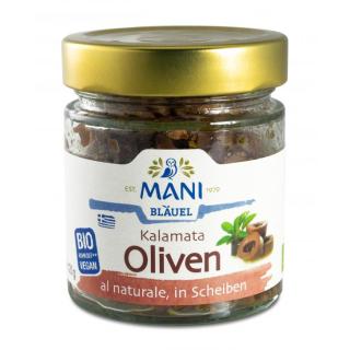 Kalamata Oliven al naturale in Scheiben , 120g
