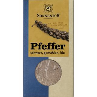 Pfeffer schwarz gemahlen Tüte , 50g