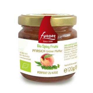 Furore Spicy Fruits Pfirsich - grüner Pfeffer, der ideale Begleiter zum Käse