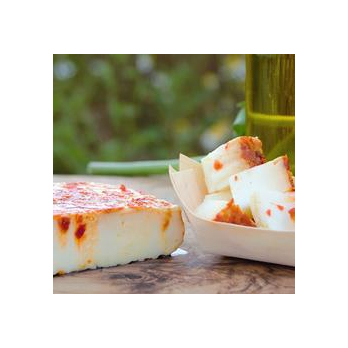 Schafkäse Chili-Paprika, ca.120g, N  50%     handgeschöpft