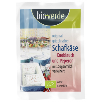 Schafkäse Knobl. Peperoni 150g,N 45%