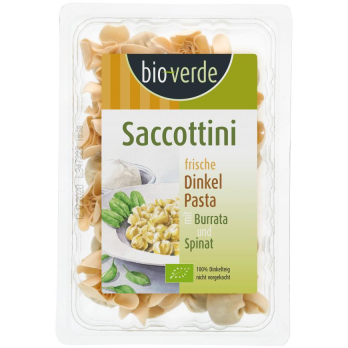 Dinkel Saccottini mit  Burrata-Spinat