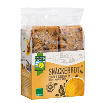 Bohlsener Mühle Snäckebrot Curry Kürbiskern , 200g