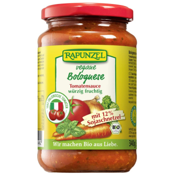 Tomatensauce Bolognese, vegetarisch, mit Soja