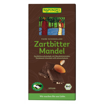 Zartbitter Schokolade mit Mandelstückchen 55% HIH, 80g