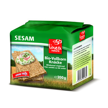 Vollkorn Sesam Knäcke, 200g Linea