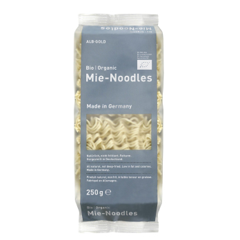 Mie-Noodles, ohne Ei , kurze Kochzeit, 250g   "die Graue"