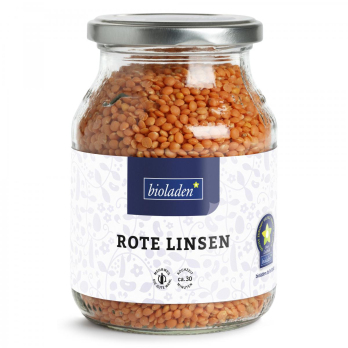 Rote Linsen im Glas , 450g