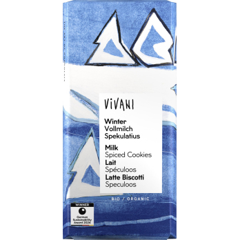 Winterschokolade Vivani, Vollmilch + Spekulatius,  100g