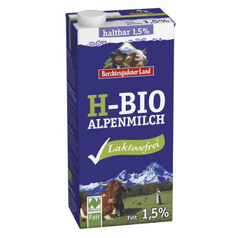 H-Alpenmilch 1,5%, lactosefrei , 1L