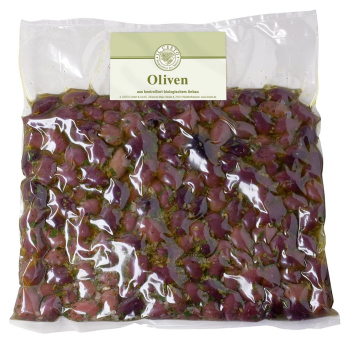 -GV-  1kg   Griech. Kalamata-Oliven, mit Stein, mariniert