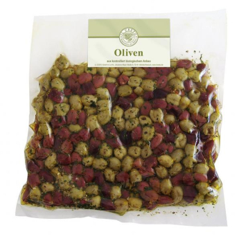 -GV-  1 kg    Oliven-Mix ohne Stein, mariniert