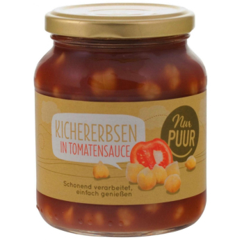 Kichererbsen in Tomatensauce im Glas, 350g