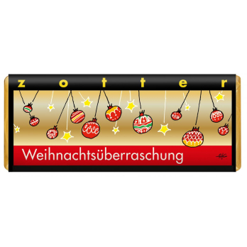 Zotter Schokolade, Weihnachtsüberraschung - Karamell Nougat Crunch, 70g