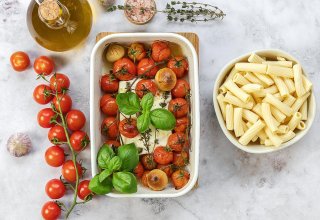 Gebackene Tomaten-Feta-Pasta