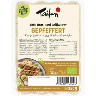 Tofu Brat- und Grillwurst Gepfeffert , 250g