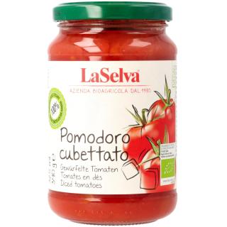 Pomodoro cubettato - Gewürfelte Tomaten im Glas , 340g