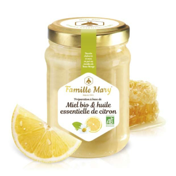 Honig mit ätherischen Ölen der Zitrone aus Frankreich, 230g
