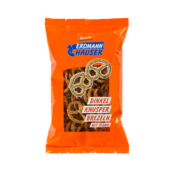 Dinkel Brezel mit Sesam 125g