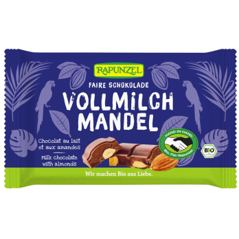 Vollmilch Schokolade mit ganzen Mandeln HIH, 100g
