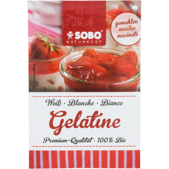 Gelatine weiß, gemahlen (vom Schwein), 9g