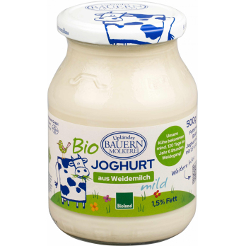 Joghurt Natur 1,5 %, 500g  Upländer Bauernmolkerei
