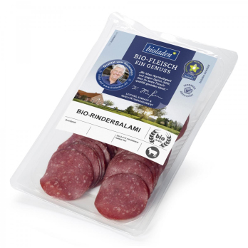b*  Rindersalami, geschnitten,  80g