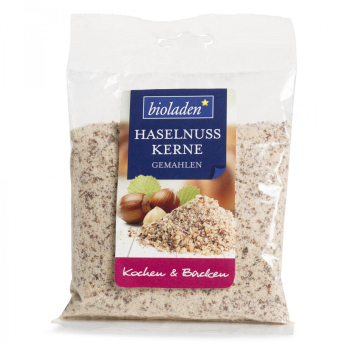 b* Haselnusskerne natur, gemahlen, 100g