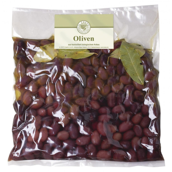 -GV-  1kg   Griech. Kalamata Oliven, ohne Stein natur