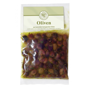 Ital. Leccino-Oliven ohne Stein mariniert