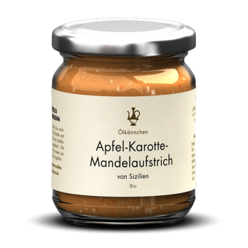 Apfel-Karotte-Mandelaufstrich von Sizilien, ohne Zuckerzusatz , 190g
